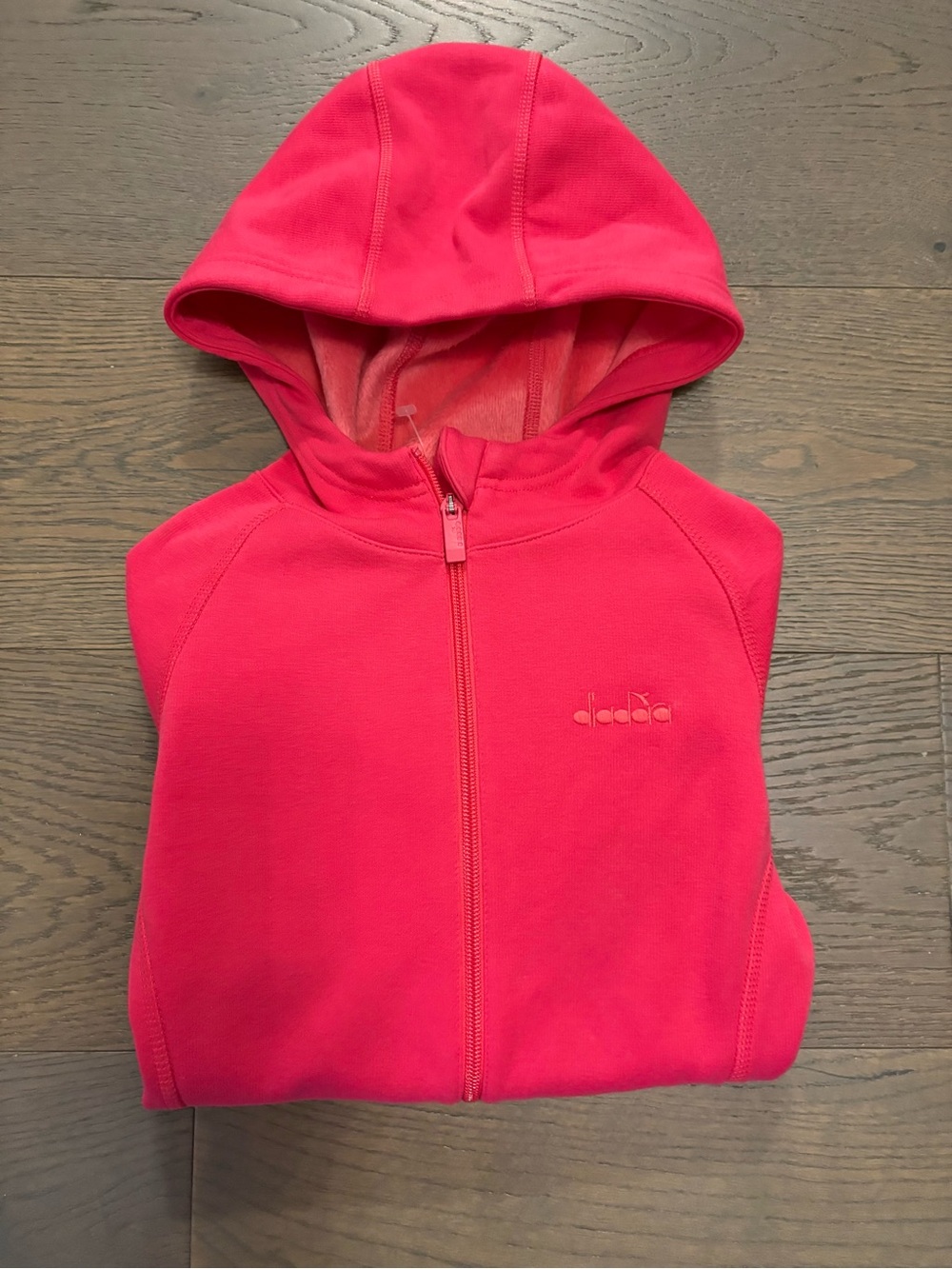 Diadora girls pink hoodie sz 12/14 NWT ret $149